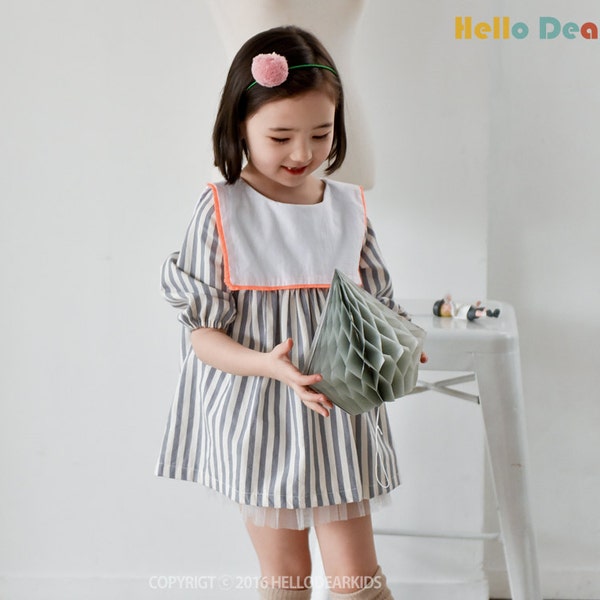 D13 PDF sewing pattern/ girl's sailor collar dress/ baby sewing pattern/ children clothing/Toddler sewing pattern/12M-6Years