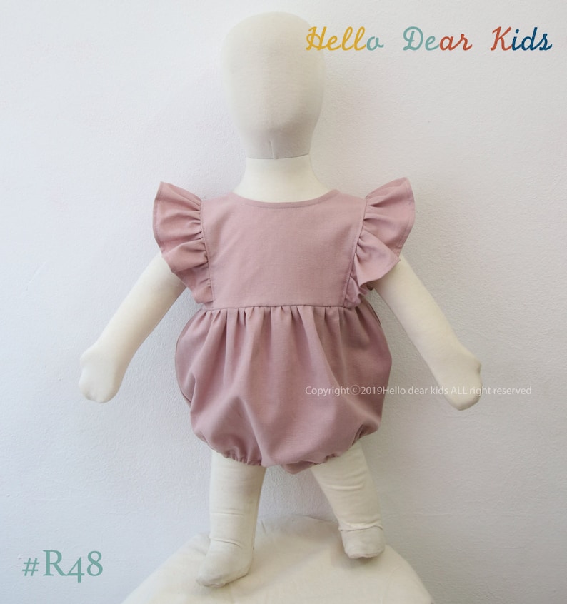 R48/ Sewing pattern / PDF sewing pattern / 4 Bundle romper, dress and bloomer / Kids sewing pattern pattern / baby sewing patterns /3M10Y image 6