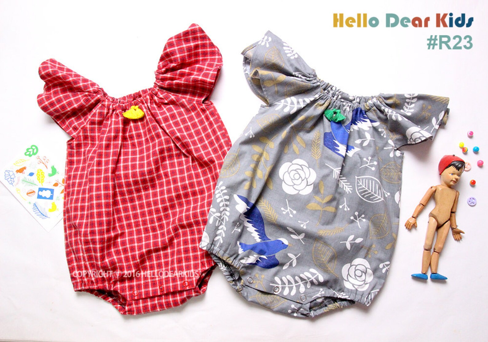 R23/ Sewing Pattern / PDF Sewing Pattern / Ruffle Romper / Etsy