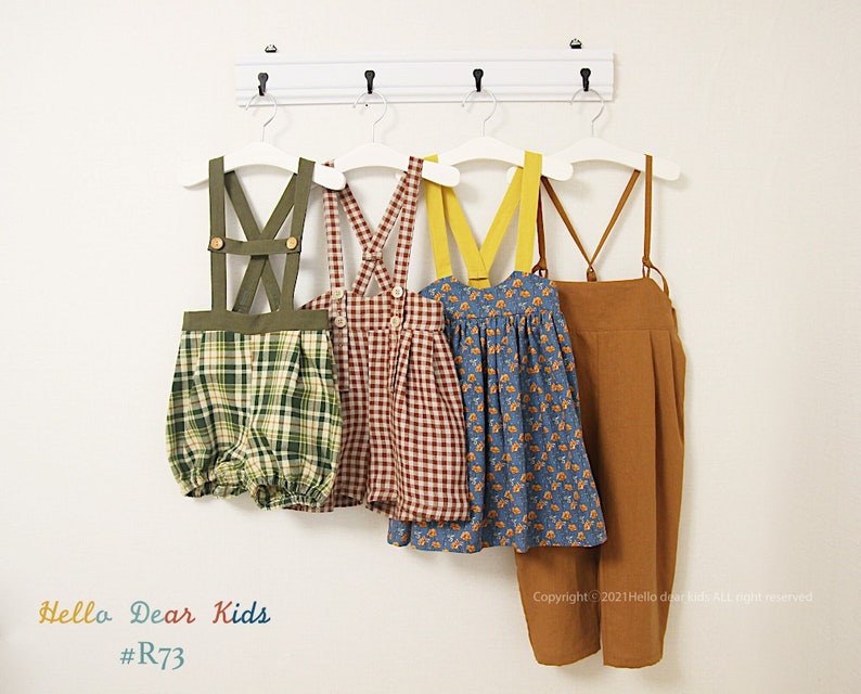 R73/ Sewing pattern/PDF sewing pattern/4 Bundle dress and frill pants/Kids sewing pattern pattern/baby sewing pattern/3M12Y image 1