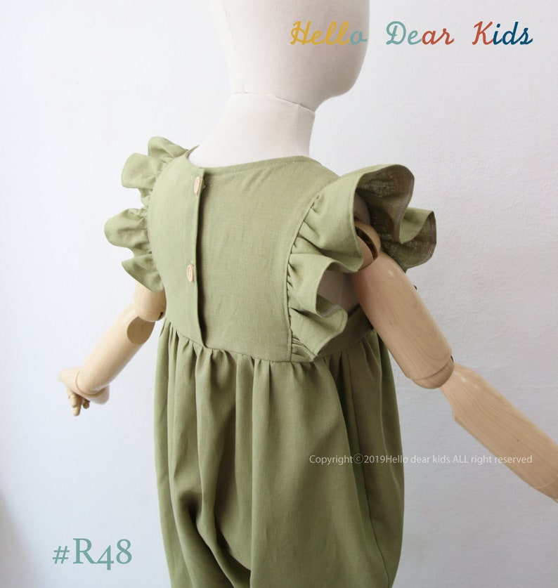 R48/ Sewing pattern / PDF sewing pattern / 4 Bundle romper, dress and bloomer / Kids sewing pattern pattern / baby sewing patterns /3M10Y image 9