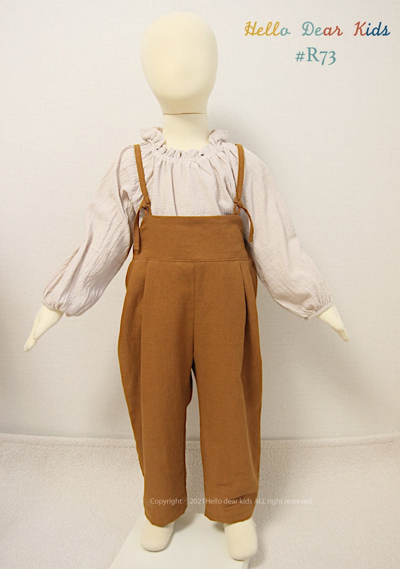 R73/ Sewing pattern/PDF sewing pattern/4 Bundle dress and frill pants/Kids sewing pattern pattern/baby sewing pattern/3M12Y image 4