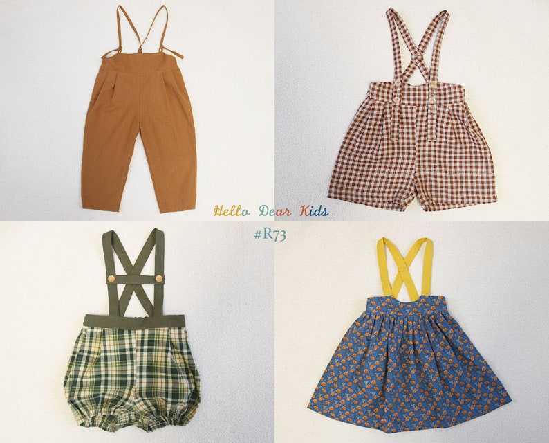 R73/ Sewing pattern/PDF sewing pattern/4 Bundle dress and frill pants/Kids sewing pattern pattern/baby sewing pattern/3M12Y image 2