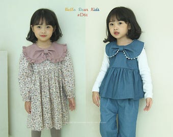 Dress sewing pattern/D61/kids Sewing pattern/PDF sewing pattern/ A4 or letter size and Projector file and A0/Layered Sewing Patterns/3M~12Y