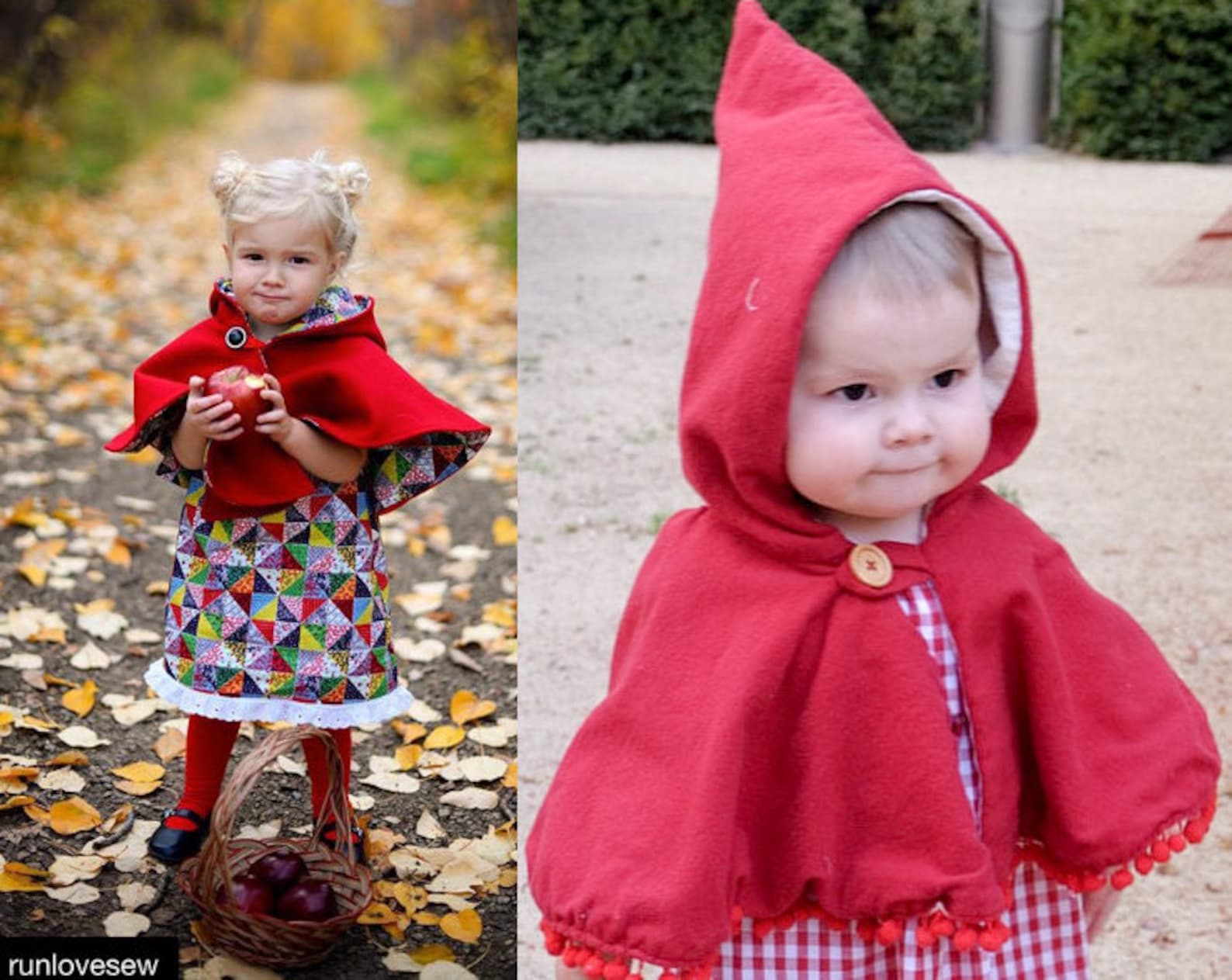 O1/ Sewing Pattern / PDF Sewing Pattern / Kids Red Ridng Hood Cape ...