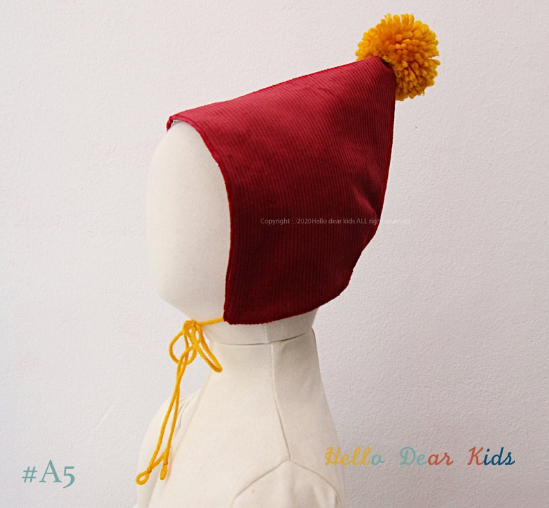 A52/ Baby sewing pattern / kids sewing pattern pdf / Baby reversible bonnet/ / kid's bonnet/ Baby beanie / sizes 3M3years image 4