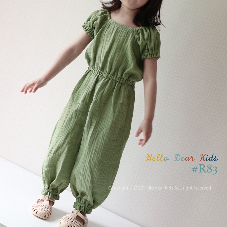 R83/ Sewing pattern/PDF sewing pattern/4 Bundle dress, romper, top and pants/Kids sewing pattern pattern/baby sewing pattern/3M12Y image 6