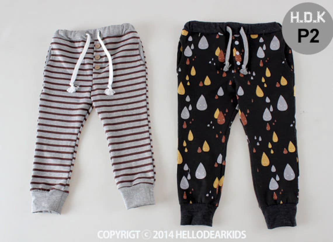 Kid's Sewing Pattern Pdf/ Kids Baggy Pants With Pocket and Etsy
