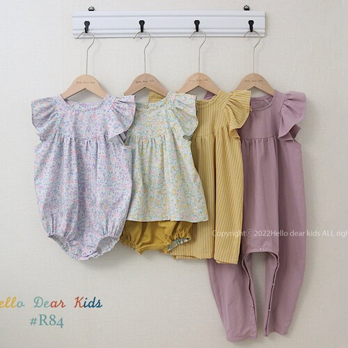 R84/ Schnittmuster / PDF Schnittmuster / 4 Bundle Strampler, Kleid und Pumphose / Kinder Schnittmuster / Baby Schnittmuster /3 M~10Y
