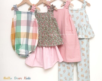 Bundle pattern/R122/kids Sewing pattern/PDF sewing pattern/A4 or letter size and Projector file and A0/Layered Sewing Patterns/3M~12Y