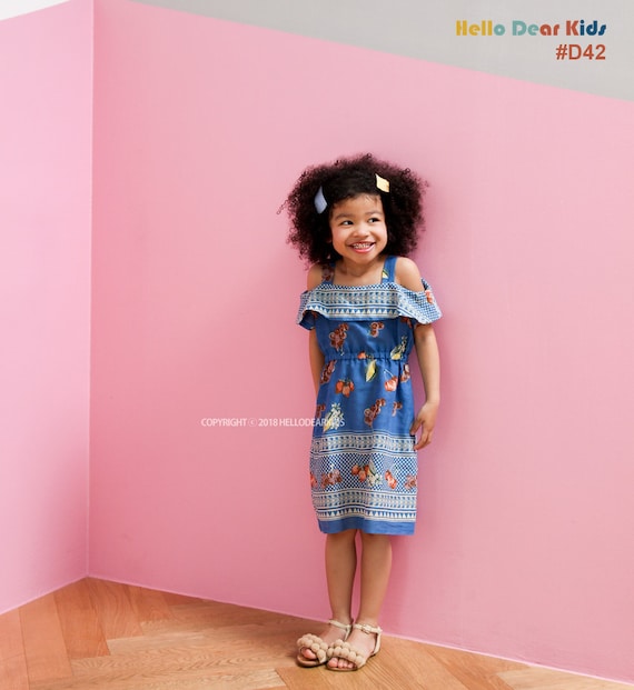 D42 sewing Pattern pdf Sewing Pattern dress With Shoulder Strap girl s Dress Pattern girl s Sewing Patterns girls Sewing Patterns 12m 7years Etsy Canada