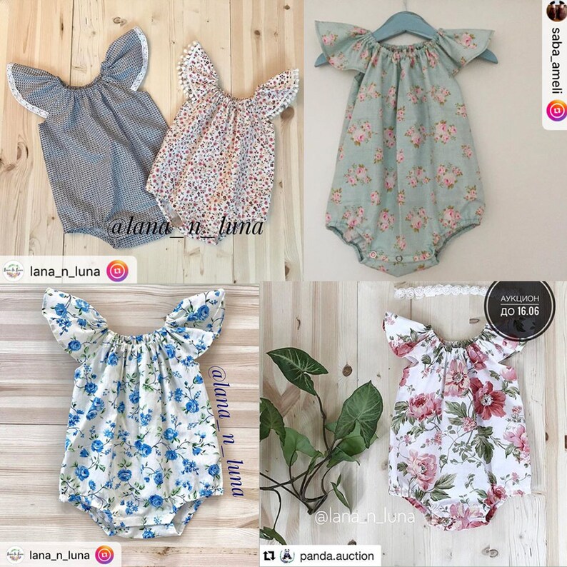 R23/ Sewing pattern / PDF sewing pattern / Ruffle Romper / Etsy.de