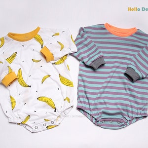 R36/ Kids Sewing pattern /PDF sewing pattern /A0 and A4 or letter size/Baby Romper /Baby romper pattern /Baby T-shirts romper/New born to 2T