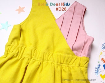D28/PDF sewing pattern /Toddler Kids/ Little Girl dress and top / pleated dress and top/ sizes 12M-7years.