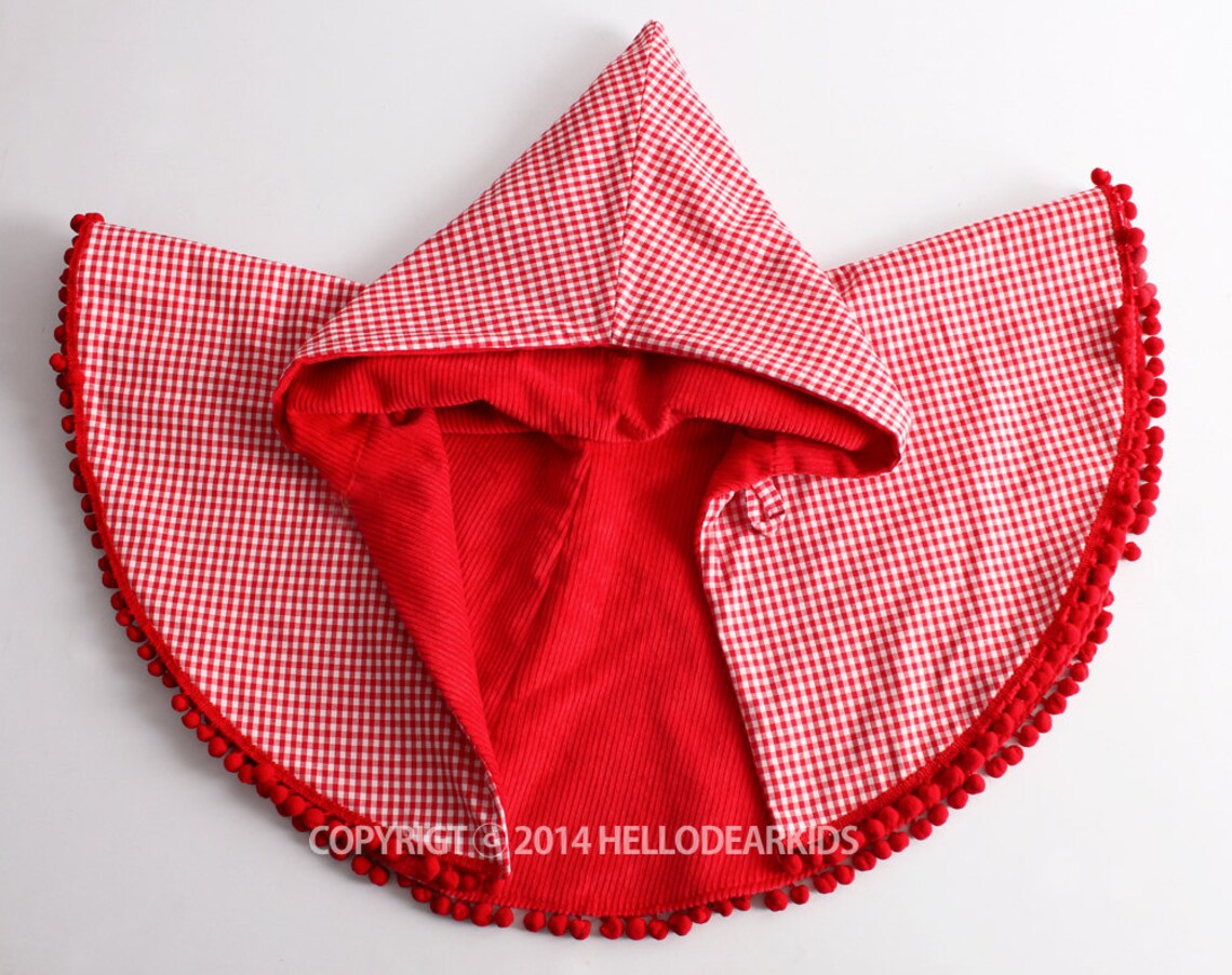 O1/ Sewing Pattern / PDF Sewing Pattern / Kids Red Ridng Hood Cape ...