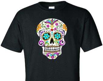 Camiseta o Sudadera con Capucha Sugar Skull Día de Muertos Rockabilly Rock Vintage
