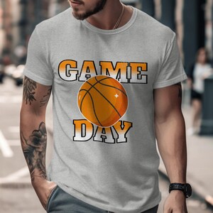 Game Day Basketball T-Shirt Sublimation Design PNG, Basketball Game Day Graphic, Instant Download Sports Shirt Design
