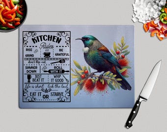 Kitchen rules cutting board sublimation design, Funny kitchen quotes cutting board PNG, Digital download for kitchen decor
