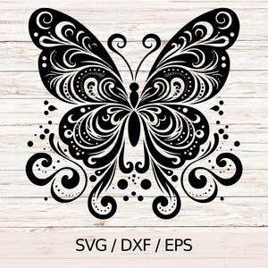 Butterfly svg, Intricate butterfly design svg, Butterfly vector file, Detailed butterfly illustration svg, Butterfly art file