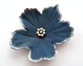 6 Sugar Flowers Peonies for Cake Decor, Edible Fondant Flowers, Navy Silver Wedding Decor, Fondant Cake Topper, Gumpaste Flower
