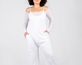 DROP CROTCH JUMPSUIT - 100% cotton Jersey