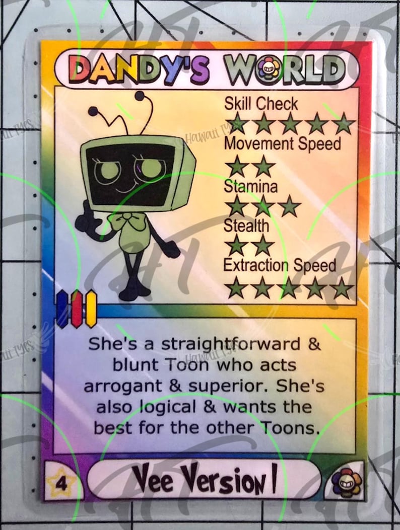 Dandy's World Trading Card Bookmarks - Etsy