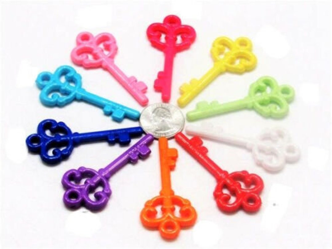 30 Colorful Large Plastic Keys Bird Toys Parrot Toys & Bird Etsy