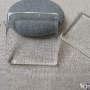 Cubierta de cameo plano de cristal de cristal de azulejo cuadrado 30mm conjunto de 10 piezas A7125