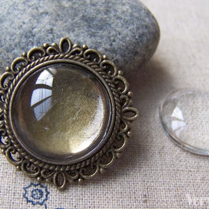 10 pcs of Crystal Glass Magnifying Dome Round Cabochon Cameo 20mm A3924