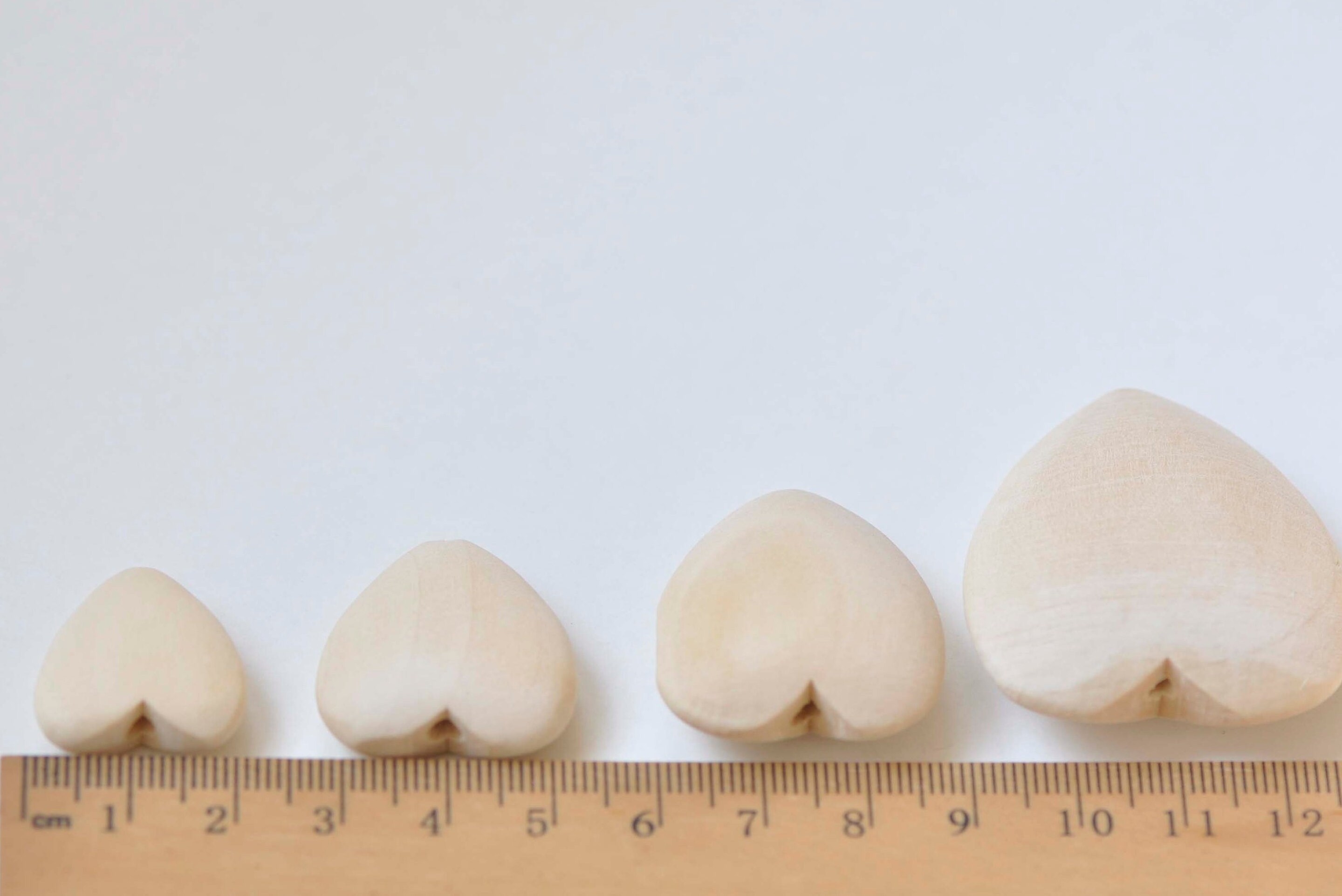 One Set of 10 Unfinished Wood Heart Beads 20mm/25mm/30mm/40mm Etsy