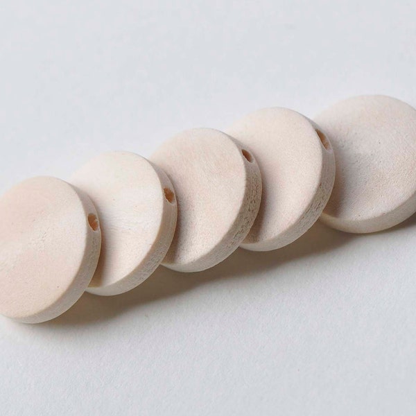 10 pcs Inachevé Rond Bois Spacer Perles Copeaux Résultats 15mm / 20mm / 25mm / 30mm / 35mm / 40mm