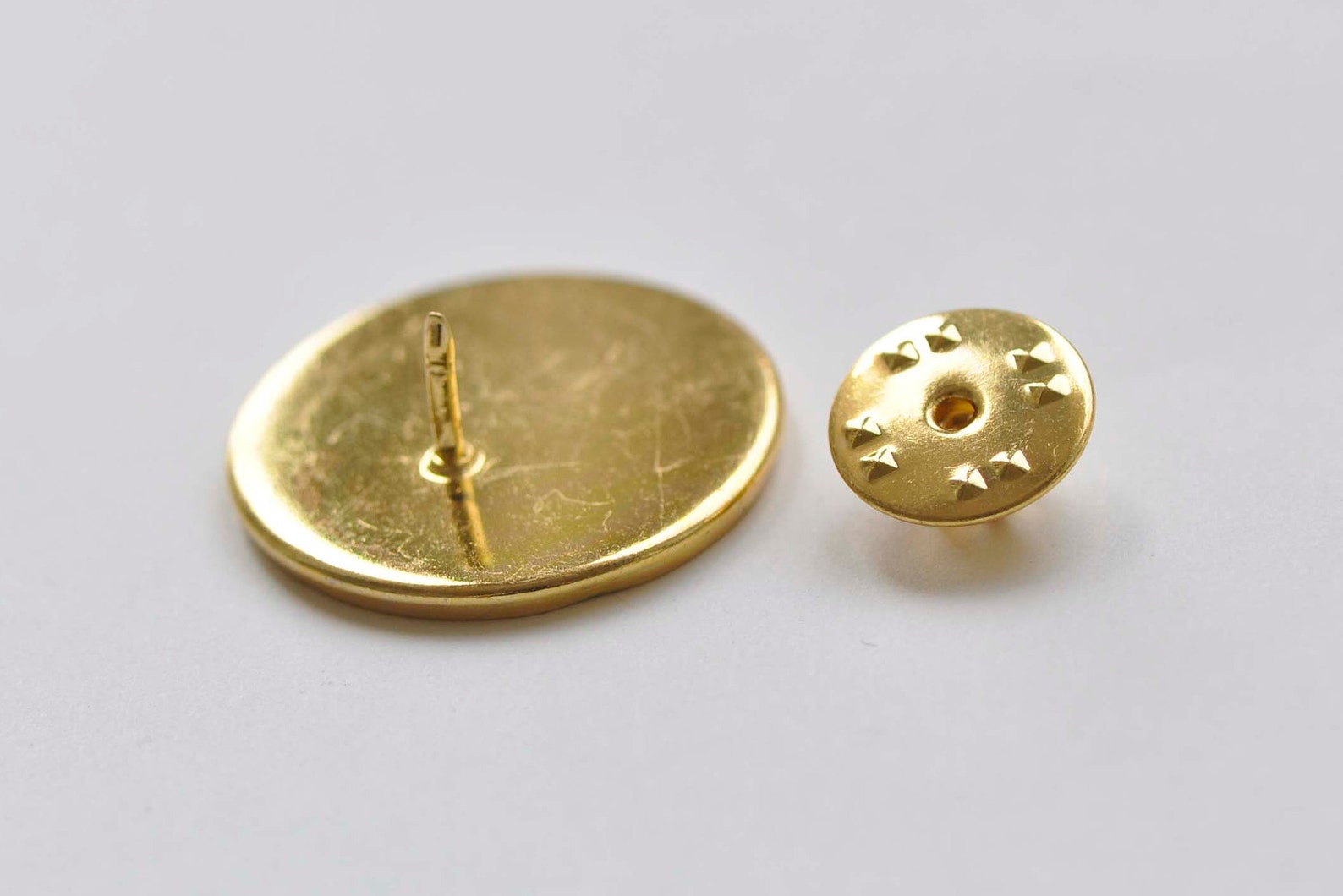 Gold Tie Tack Clutch Lapel Pin Brooch Blank Match 23mm Cameo Etsy