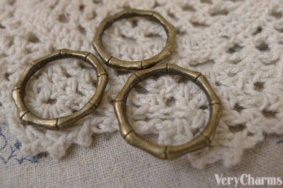 アンティークブロンズ竹サークルチャーム 22 mm A7503 20 個 - Etsy 日本