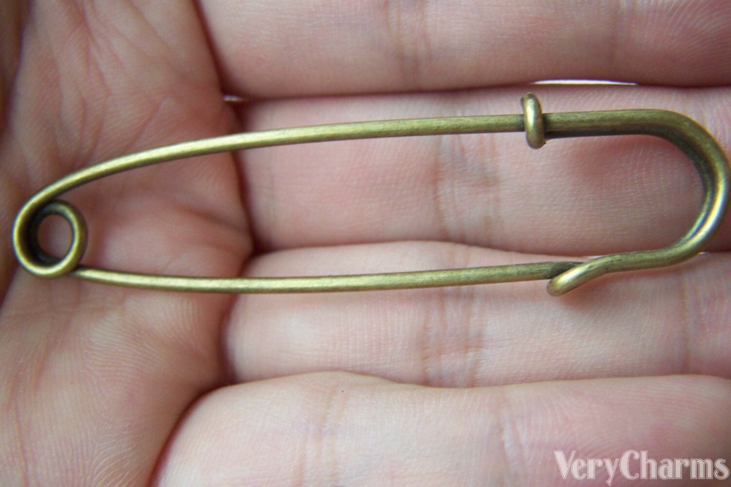 10 Pcs Antique Bronze Safety Pins Brooch Blanks Findings 70mm Etsy