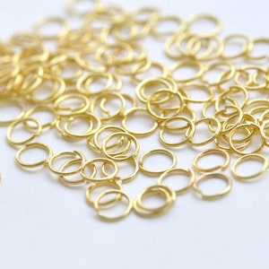 500 pcs Gold Plated Steel Open Jump Rings 6mm 22gauge A5455