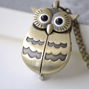 Owl Watch Antique Bronze Wavy Engraved Night Owl Watch 25x40mm Set of 1 A7605