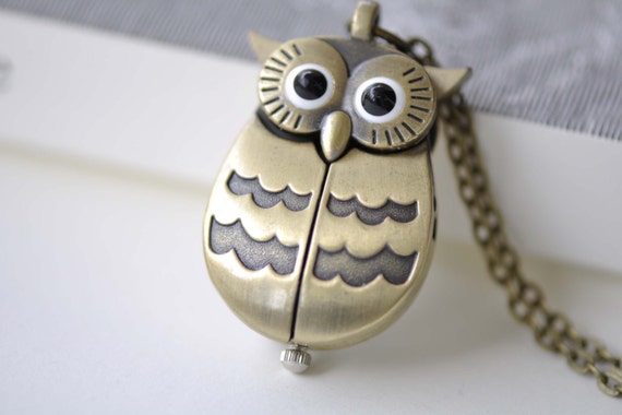 White and Gold Custom Engraved Owl Dial Watch Snow White Owls Leather Wood Watch, Cute Owl Wood Watch, Man  main image 3
