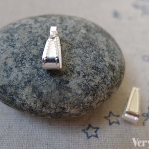 50 pcs of Silver Tone Iron Snap On Bail 4x10mm A5899