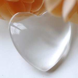 20 stuks van kristal glas cabochon hartvormige cameo 22.5 x 23.5 mm A7731