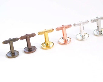 Black Cufflinks Capped Rod Cuff Links Black Cufflinks Capped Rod Cuff Links
