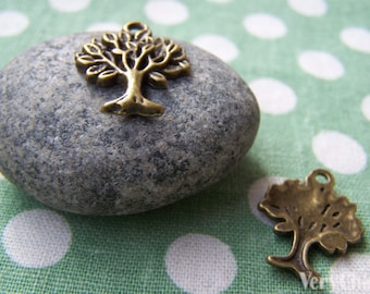 20 Stück antike Bronze Baum Charms 16x20mm A458