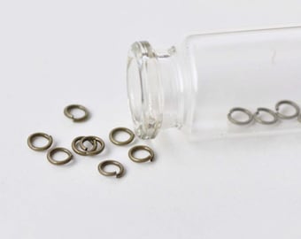 300 pcs Antique Bronze Brass Jump Rings 5mm 20gauge A8734