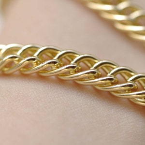 16ft (5m) of KC Rose Gold Aluminium Double Curb Chain Unsoldered Links A8319 image 3