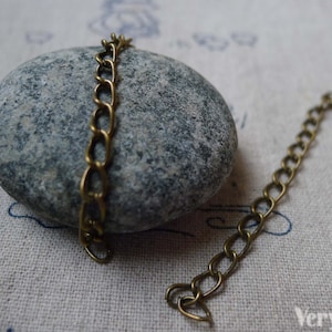 Extension Chain Antique Bronze Steel Precut Links  3mm  Set of 50 A5494