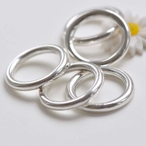 10 pcs of Antique Silver Smooth Round Circle Rings 23mm A1414