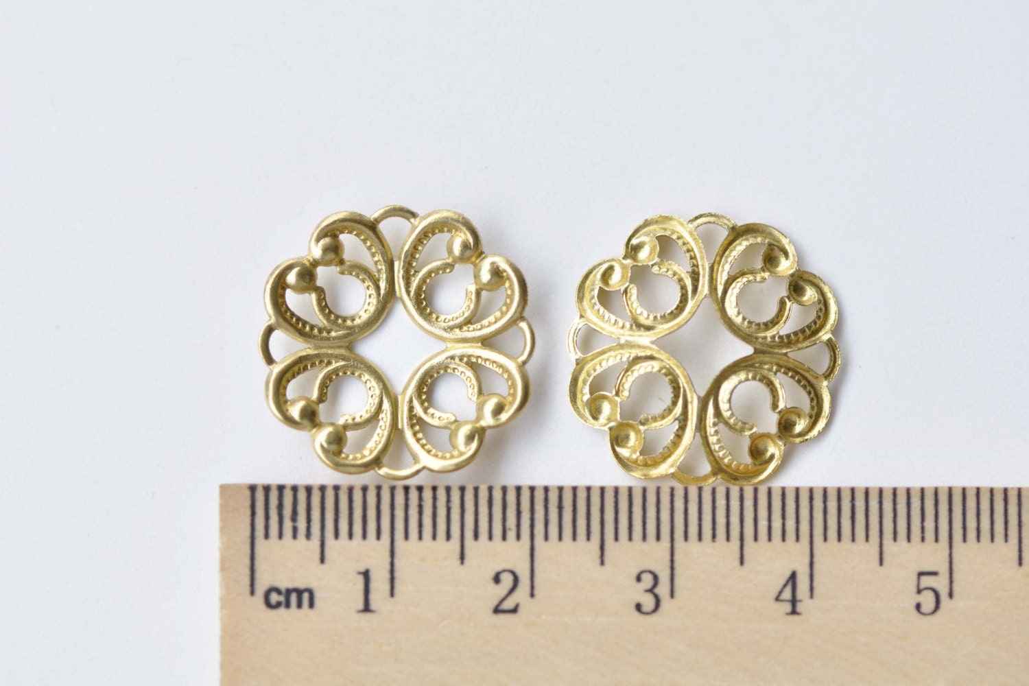 COPPETTE COPRIPERLA CONO IN OTTONE 2 PZ - Materiali - Bigiotteria - Foto 5