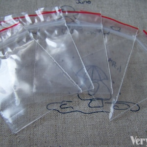 100 pcs Reclosable Zipper Lock Poly Sacs différentes tailles disponibles 3mil THICK