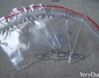 100 pcs Reclosable Zipper Lock Poly Bags Various Sizes Available 3mil THICK