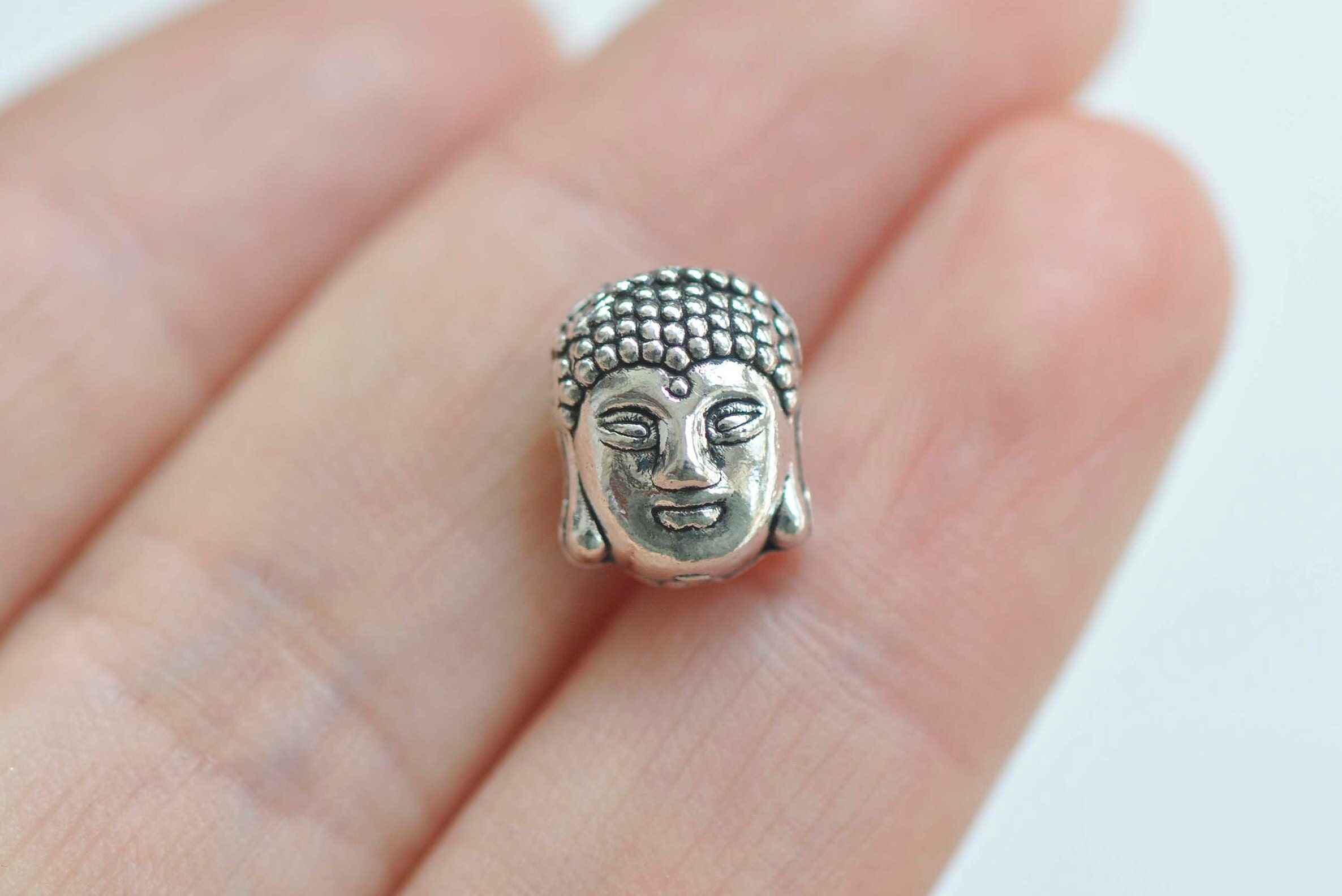 20 Ciondoli Assortiti In Lega Con Testa Di Buddha – Perline Distanziali Vintage Per Gioielli Fai-da-te, Colori Misti
