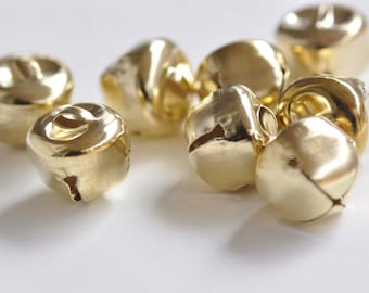 Cross Gold Jingle Bells Jewelry Design Pet Bell Christmas Decor Charms 10mm/15mm/18mm/20mm/25mm/30mm/35mm